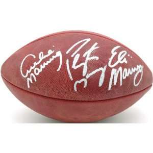  Eli Manning, Peyton Manning and Archie Manning Autographed 