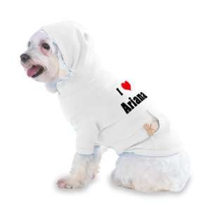  I Love/Heart Ariana Hooded T Shirt for Dog or Cat LARGE 