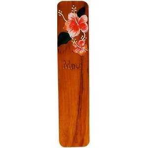  Hawaii Mango Wood Bookmark Hibiscus