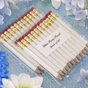  White Party Pencils (pack of 12) 