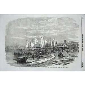  1856 Naval Review Yachts Southsea Common Ships War