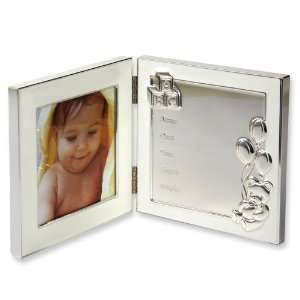  Silver plated Baby 3.5x5 Photo Record Frame Jewelry