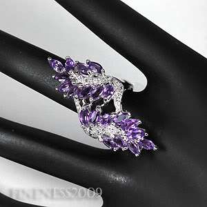 NATURAL COLOR CHANGE AMETHYST SAPPHIRE 925 SILVER RING  