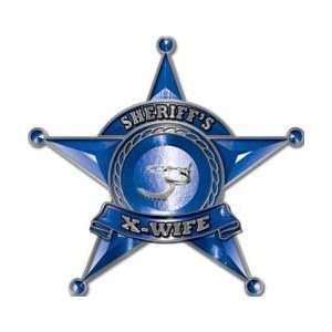  Law Enforcement 5 Point Star Badge Sheriffs X Wife Decal   6 