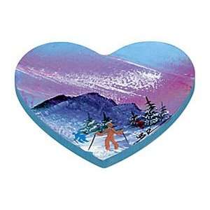  Maple Landmark 61110 HANDPAINTED  REFRIG. MAGNETS  HEART 