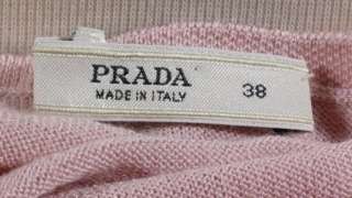 Prada Italian Size 38 Cardigan Baby Pink Knit Womens Sweater  