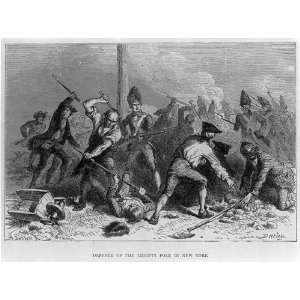 Defense of the Liberty Pole,New York,British soldiers 