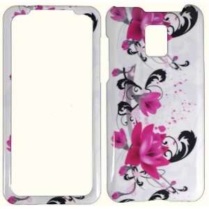  PINK FLOWER WHITE Protector Case for LG G2x T Mobile 