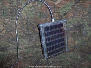 12V solar panel with mounting bracket for deer game feeder  