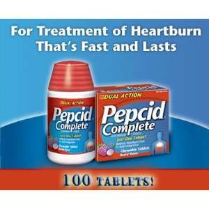   Heartburn Due to Acid Indigestion   100 Chewable Tablets, Berry Flavor