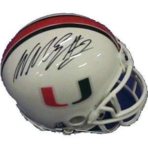 Willis McGahee Miami Hurricanes Autographed Riddell Mini Helmet