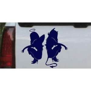 Navy 8in X 6.9in    Twins of Good & Evil 2 Sexy Car Window Wall Laptop 