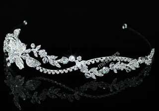 Bridal Wedding Sparkling Tiara use Swarovski Crystal T1465  