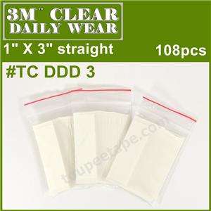 3M 1522 Daily Wear Clear Tape 1 x 3 straight 108pcs #TCDDD3 toupee 