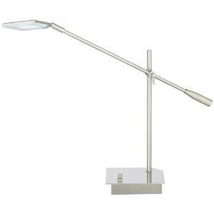  Brushed Steel Flat Head LED Balance Arm Desk Lamp