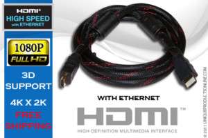 15 ft HDMI Ethernet HEC High End 24 Awg LCD Plasma HDTV  