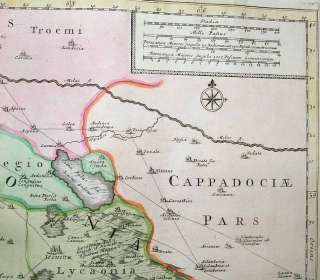 1676 (1700) Sanson Mortier Map LYCAONIA Konya TURKEY  