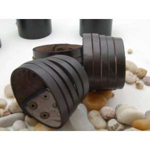  Leather Wristband 75005 in Brown