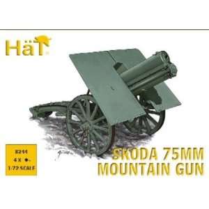  WWI Skoda 75mm Mountain Gun (4) 1/72 Hat Toys & Games