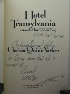 1st, signedby 2 Hotel Transylvania Chelsea Quinn Yarbro 9780312392482 