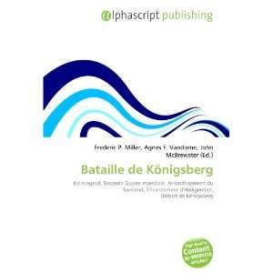    Bataille de Königsberg (French Edition) (9786133938878) Books