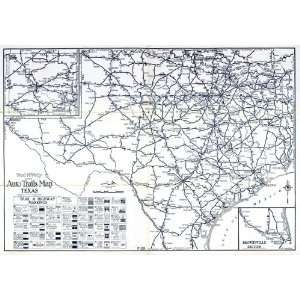   Texas Auto Trails Map ~ Rand McNally ~ 18 x 24 Pete Charlton Books