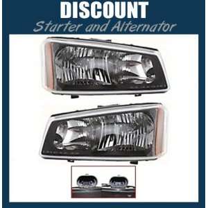 New Aftermarket Front Passenger & Driver Side Headlight Assembly Pair 