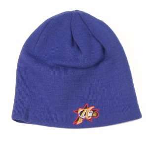   76ers Classic Blue Knit Beanie (Uncuffed)