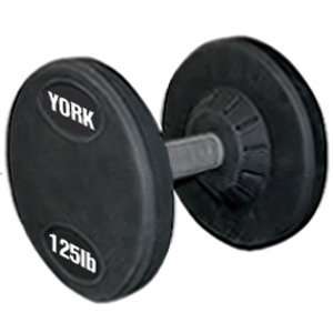   York Rubber Pro Style Dumbbells (Pair) 125 lb