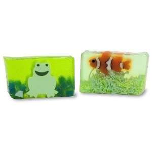 Primal Elements Handmade Vegetable Glycerin Soap Duo   Green Frog and 