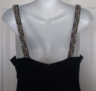   BOUTIQUE NAVY BEADED STRAPS JERSEY DRESS SIZE 6 $189.00  