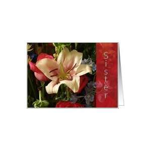  Encouragement   Sister  Floral Card Health & Personal 
