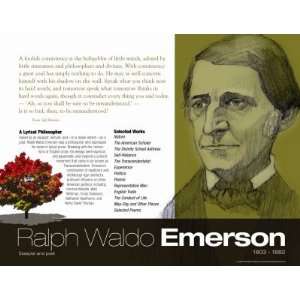  Ralph Waldo Emerson Laminated Poster Print, 22x17