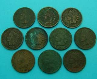 1883 1864 1886 1891 1893 1901 1902 1904 Penny Coin Lot  