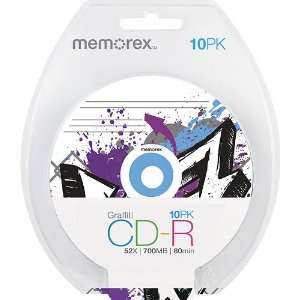   Memorex   Designer Series 10 Pack 48x CD R Discs Graffiti Electronics