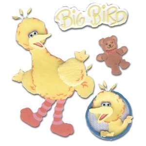  Sesame Street Dimensional Sticker Big Bird Furry [Kitchen 