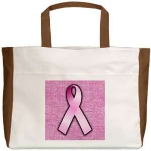 Beach Tote Mocha Breast Cancer Pink Ribbon Everything 