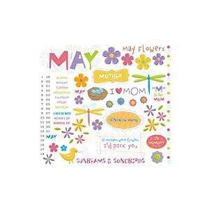 Calendar Rub Ons 8x8 May 