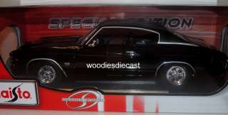 1971 Chevy Chevelle SS 454 118 Black Diecast Model  