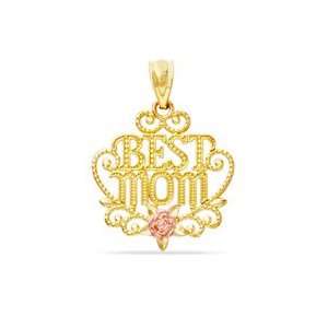   Best Mom Charm in 10K Two Tone Gold 10K FRIEND/FMLY CHRM Jewelry