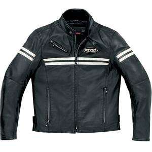  Spidi JK Leather Jacket   Small/Black/Tan Automotive