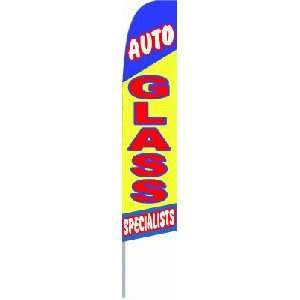  Auto Glass Specialists Extra Wide Swooper Feather Flag 