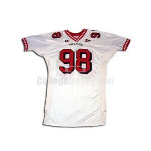   No. 98 Game Used Ball State Russell Football Jersey