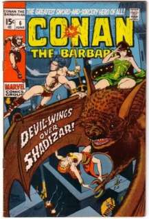 Grade Abt FN. Conan The Barbarian #8. Barry Smith art. 1970 Marvel 