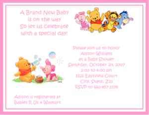 Pooh Tigger Baby Shower Invitations ALL IN 1 Game Pack  