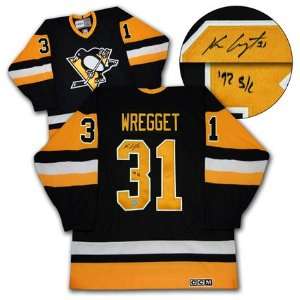  KEN WREGGET Pittsburgh Penguins SIGNED Cup Era Jersey 