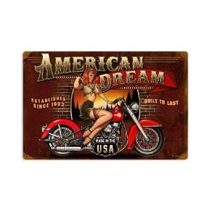 American Dream Motorcycle Vintage Metal Sign   Victory Vintage Signs