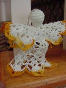 hand crocheted CHRISTMAS ANGELS Tree toppers ornament  