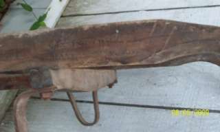 Antique Feed Store Wood Hand Cart, 2 Wheeler, Dolly  