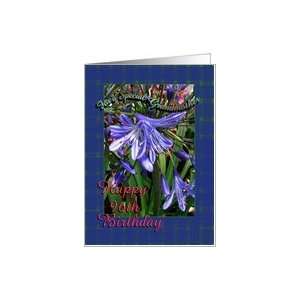  96th Birthday Grandmother Purple Lilies Card Health 